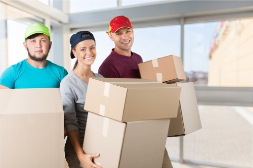 Commercial moving preparation for an office relocation in Colliers Wood with loading and access considerations