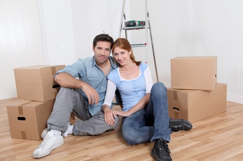Office furniture and equipment prepared for a local commercial removal