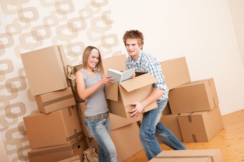 Careful handling of fragile items during a Colliers Wood move