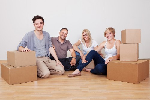 Loading household items into a removal van for a local relocation