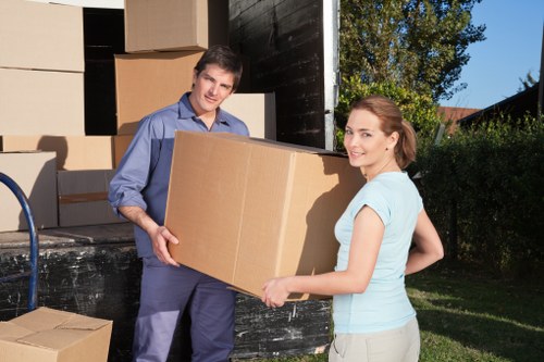 Flat removal service with careful access management in Colliers Wood